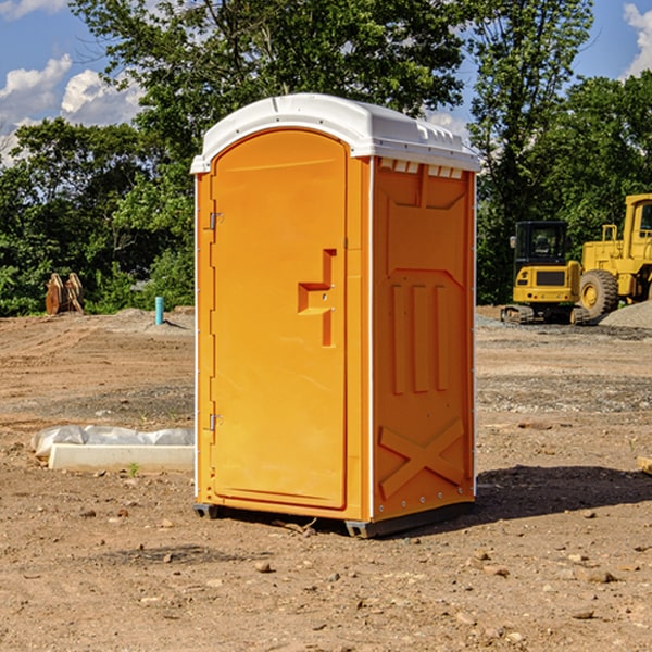 how often are the portable toilets cleaned and serviced during a rental period in Babylon